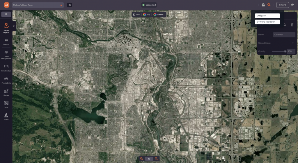 Map in OnePlan event software