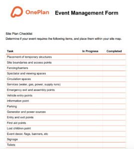 Event Management Form