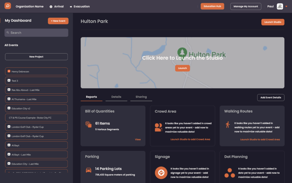 OnePlan dashboards