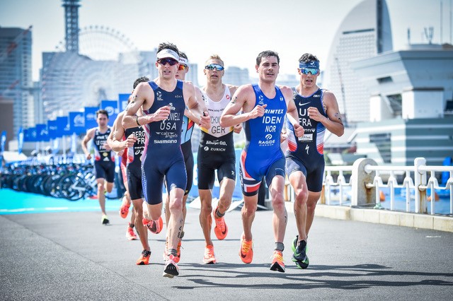 World Triathlon Yokohama race world triathlon runners