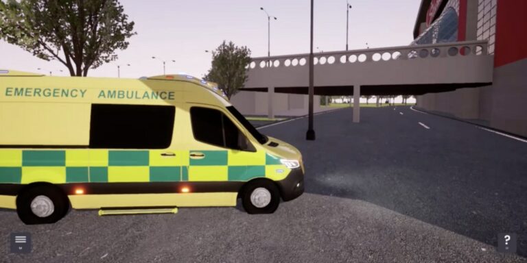 Ambulanza fuori dallo stadio nel Venue Twin