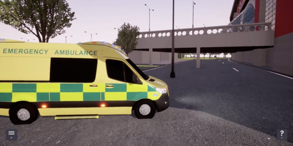Ambulanza fuori dallo stadio nel Venue Twin