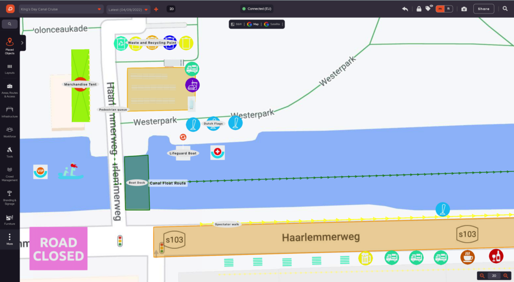 Plan d'événement en plein air à Amsterdam