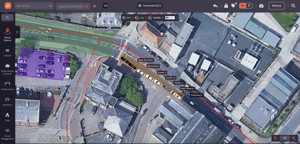 Eventplan for Tour of Britain i OnePlan