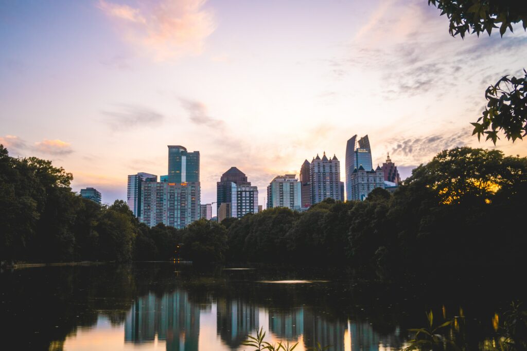 Outdoor events map in Atlanta