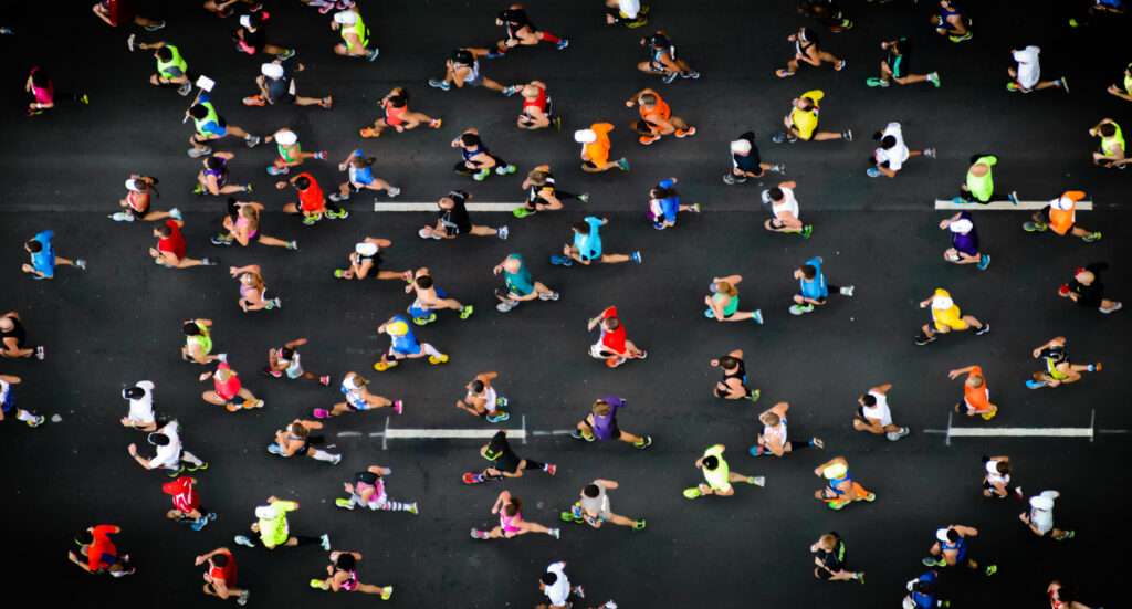 Coureurs lors d'un marathon