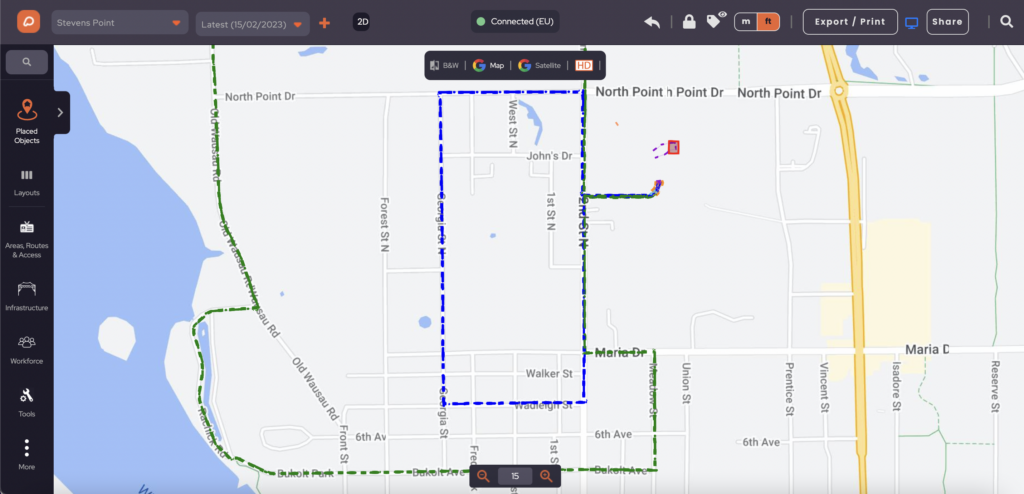 Stevens Point Event Plan in OnePlan