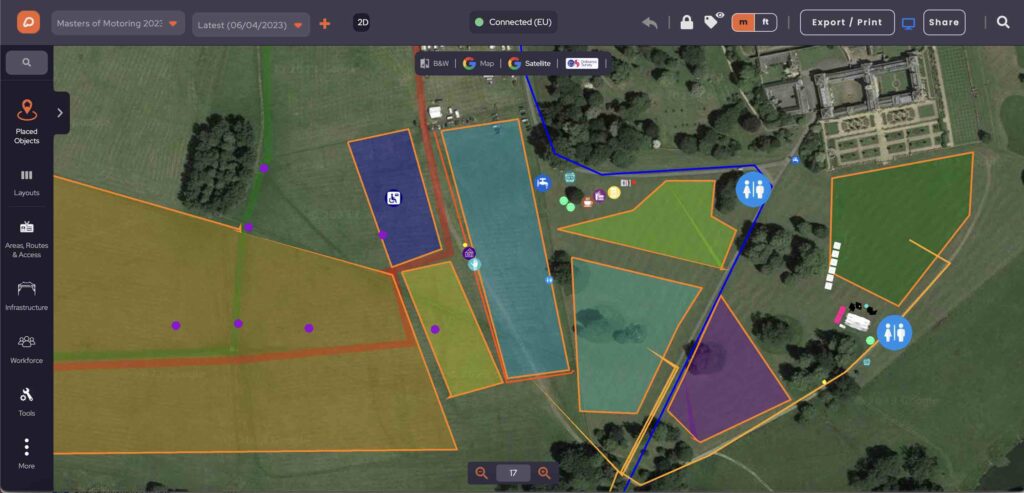 Masters of Motoring Event Plan in OnePlan