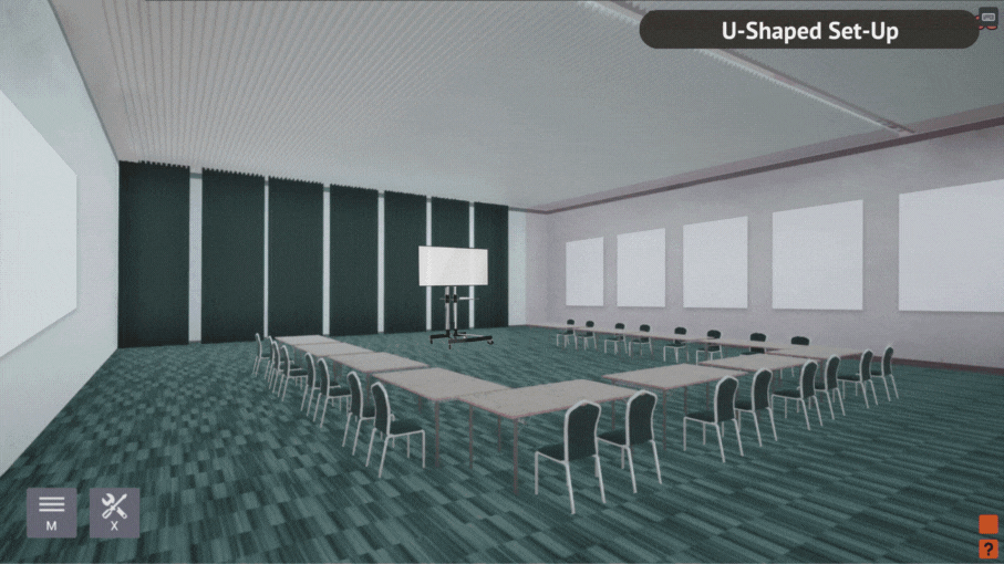 Room set-ups in Venue Twin GIF