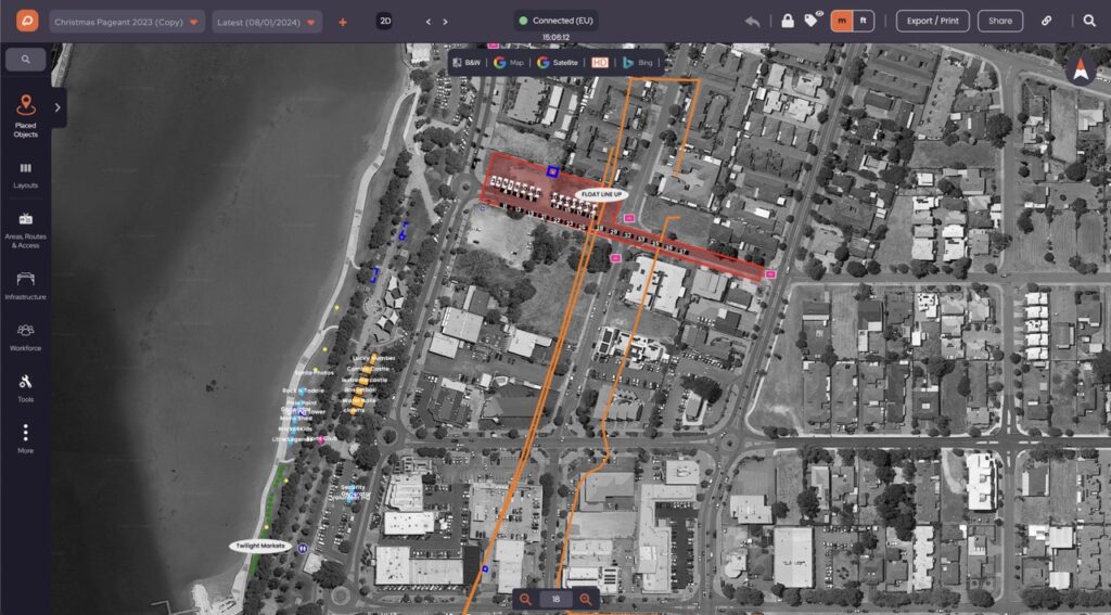 Mandurah Christmas Pageant 2023 Event Plan in OnePlan