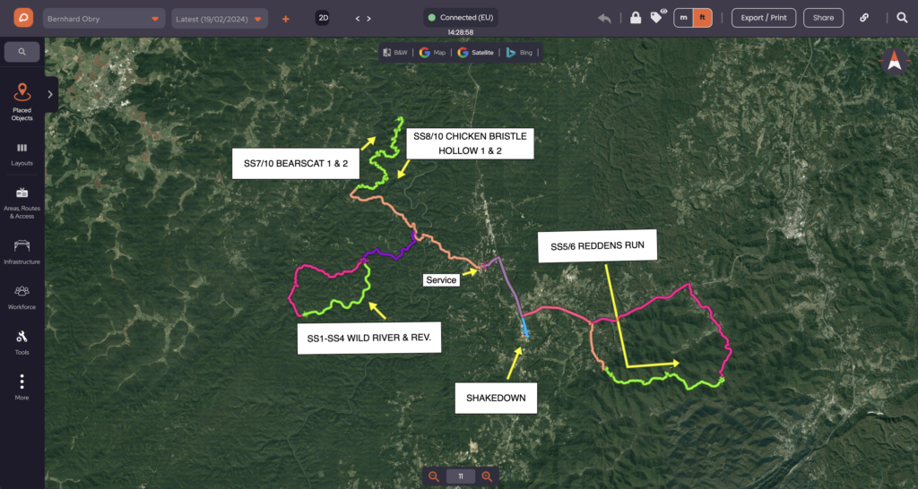 Gravel Rally event plan in OnePlan