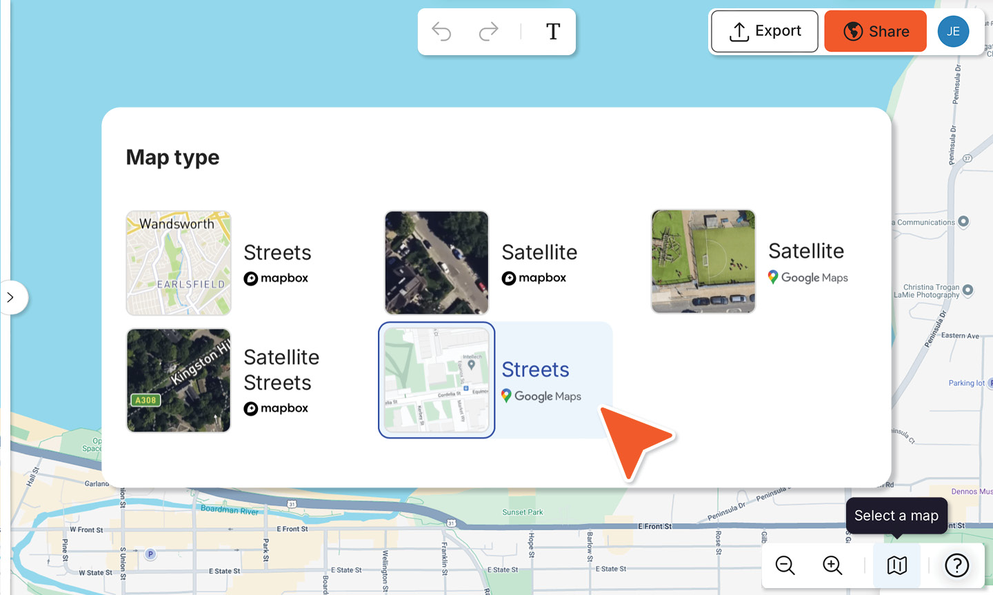 Sit Map Event Example Create event site plan using HD & satellite maps on Canvas | OnePlan